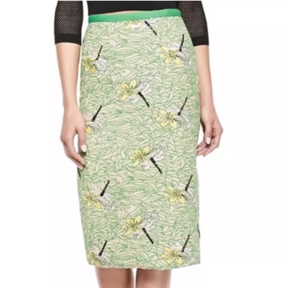 Anthropologie Tracy Reese
Embroidered Dragonfly Green Pencil
Skirt‎